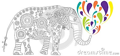 Black and white illustration for coloring book Vector Illustration