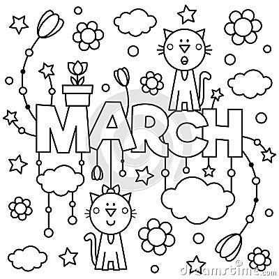 Black and white illustration. Coloring page. Vector Illustration