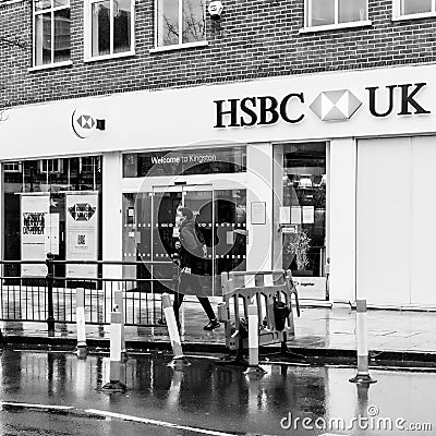 High Street Branch HSBC Retail Bank Editorial Stock Photo