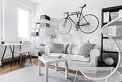 Black and white interior design Stock Photo