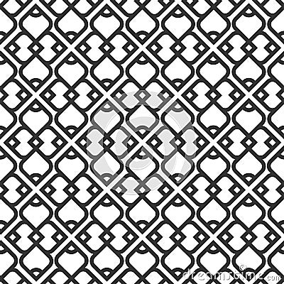 Black and white islamic seamless pattern Vector Illustration