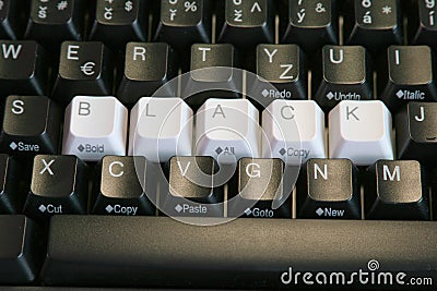 Black And White Keys Stock Photo