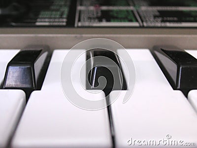 Black and white keys Stock Photo