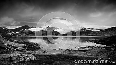Black and white landscape Stock Photo