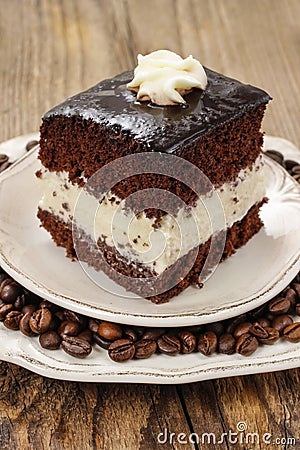 Black and white layer cake Stock Photo
