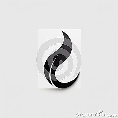 Abstract Minimalist Flame Logo With Symbolic Elements Stock Photo