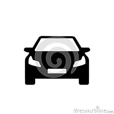 Black and white modern car simple logo Vector Illustration