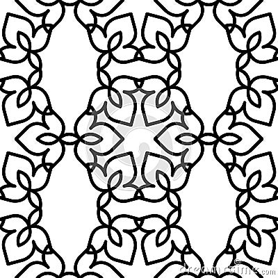 Black and white moroccan pattern Vector Illustration