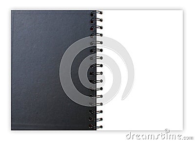 Black and white note book Stock Photo