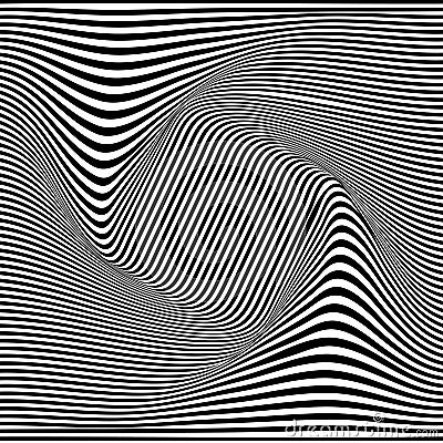 A black and white optical illusion. Vector Illustration Vector Illustration