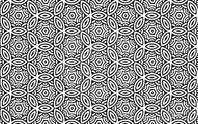 Black and white original geometric background from a pattern of abstract shapes. Vector Illustration