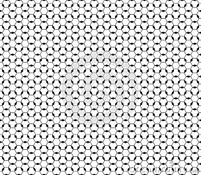 Black & white ornamental geometric pattern, thin lines Vector Illustration