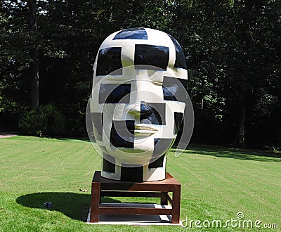 Black and White patches Jun Kaneko Ceramic Art Exhibit at the Dixon Gallery and Gardens in Memphis, Tennessee Editorial Stock Photo