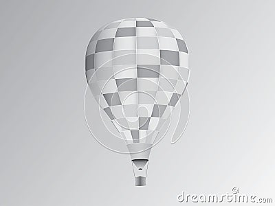 A black and white pattern design hot air balloon in the sky vector illustration Vector Illustration