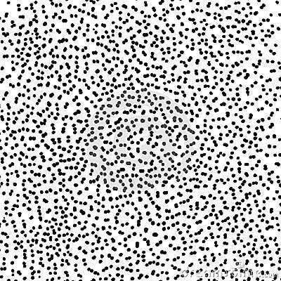 Black and white pattern is a pattern of many dots. vector texture, lots of small black dots that are often evenly spaced Vector Illustration