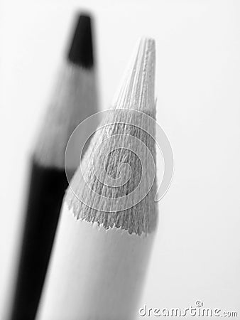 Black and White Pencils Stock Photo