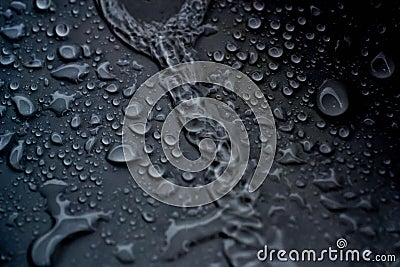 Black and white photo of water drops Stock Photo