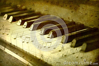 Black and white piano keys Stock Photo