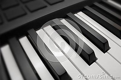 Black & white piano keys Stock Photo