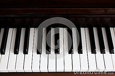 Black and white piano keys in perspective Stock Photo