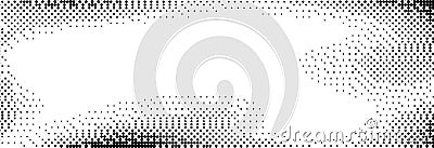 Black and white pixelated bitmap gradient texture. Dither spots background. 8 bit video game screen wallpaper. Retro Vector Illustration