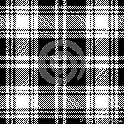 Black and white plaid pattern Stock Photo