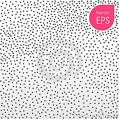 Black and White Polka Dot Seamless Pattern or Texture. Abstract Monochrome Dots on Background Vector EPS10 Illustration for Web Vector Illustration