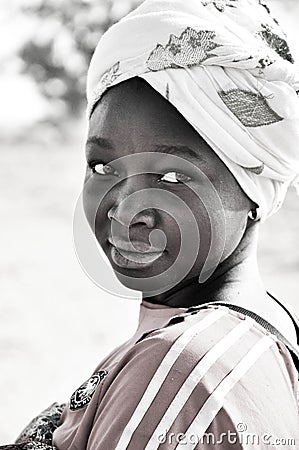 Black and white portrait of african women Editorial Stock Photo