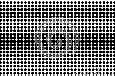Black white rough dotted gradient. Half tone background. Stock Photo