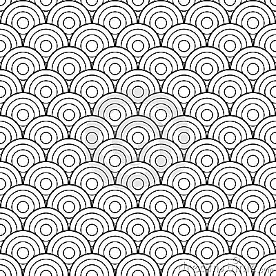 Black and white scales pattern Stock Photo