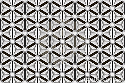 Black and white seamless diamond facets pattern Vector Illustration