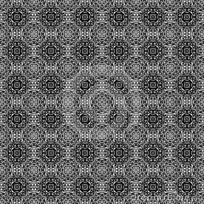 Black and white seamless ethnic pattern 6a Stock Photo