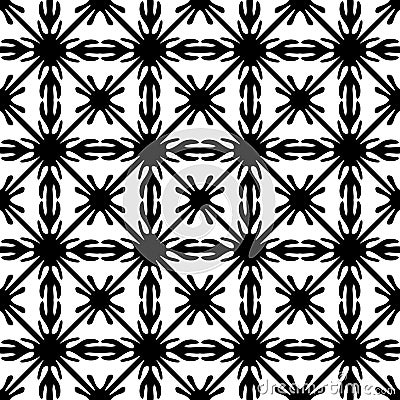 Black and white seamless geometrical pattern Vector Illustration