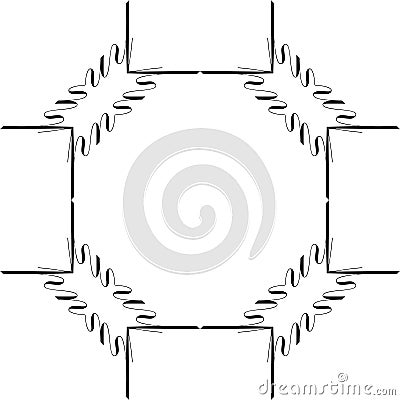 Black and white seamless and geometrical pattern Vector Illustration
