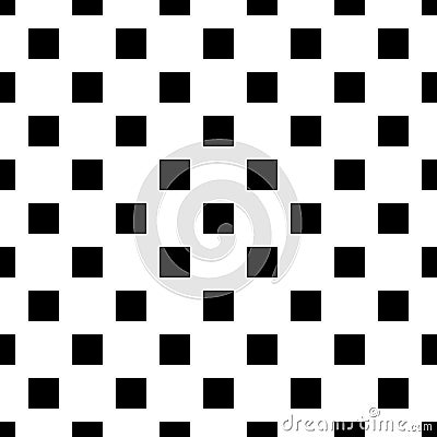 Black and white seamless geometrical square pattern - vector background graphic Vector Illustration