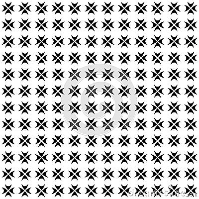 Black & white seamless pattern, geometric texture Vector Illustration