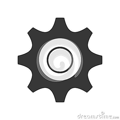 black and white settings icon, graphic Cartoon Illustration