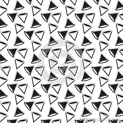 Black and white sharp hat pattern background Vector Illustration