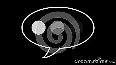 Black and white simple attractive speech chat bubbles for text and chatting. Stock Photo