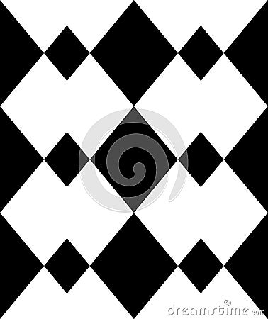 Black white simple harlequin seamless pattern vector Vector Illustration