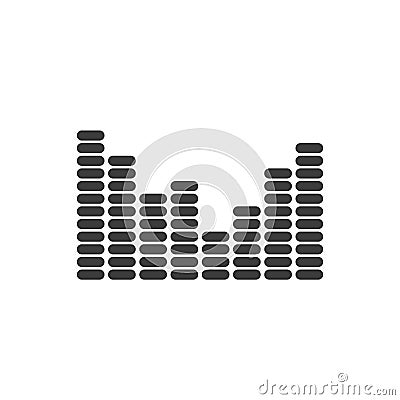 Black and white simple vector line art equalizer icon Stock Photo