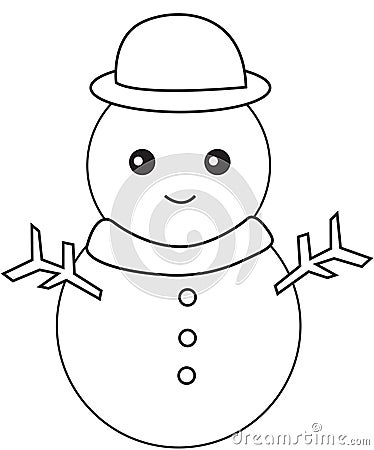 Black and White Snowman Stock Photo