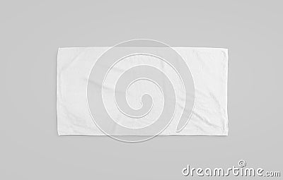 Black white soft beach towel mockup. Clear unfolded wiper Stock Photo