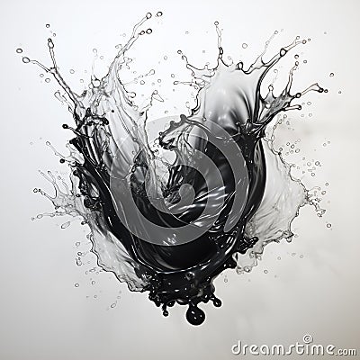 Black and white splashes Stock Photo