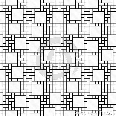 Black and White Square Abstract Geometric Design Tile Pattern Re Stock Photo