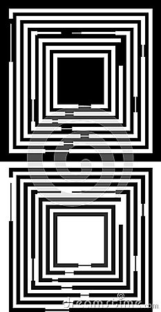 Black and white squares Vector Illustration