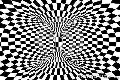 black and white stripe, Repeating lines, 3d rendering Cartoon Illustration