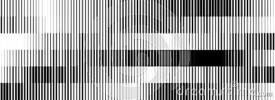 Black and white striped halftone gradient. Fading linear gradation background. Repeating strip pattern backdrop Vector Illustration