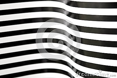 Black and white stripes curving 2 Stock Photo