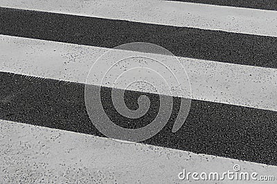 Black and white stripes on the street Stock Photo